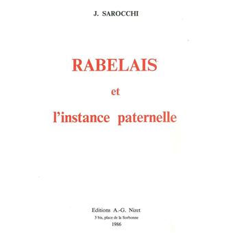 Rabelais et l'instance paternelle