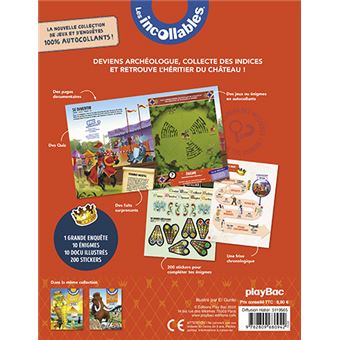 Les Incollables - Mission Moyen Âge - Mes énigmes en stickers -