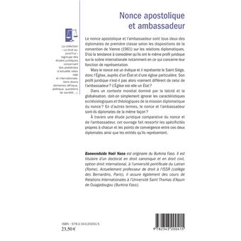 Nonce apostolique et ambassadeur