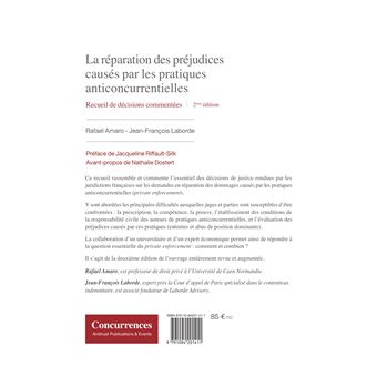 La réparation des préjudices causés par les pratiques anticoncurrentielles