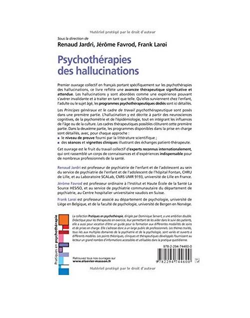 Psychotherapies Des Hallucinations Broche Renaud Jardri Jerome Favrod Frank Laroi Achat Livre Fnac