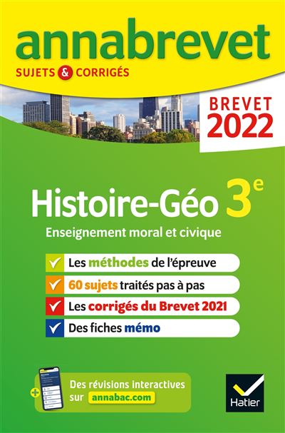 Annales Du Brevet Annabrevet 2022 Histoire-géographie EMC 3e Méthodes ...