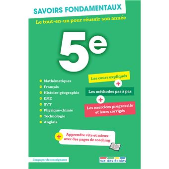 Savoirs fondamentaux 5e