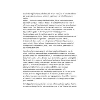 Petite éloge de l'individualisme et critique du popularisme