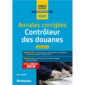 Annales corrigées contrôleur des douanes