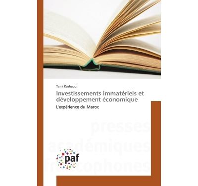 Investissements immateriels et developpement economique - l'