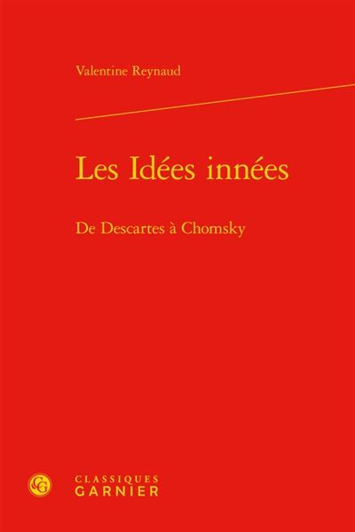 Les idées innées - de descartes à chomsky