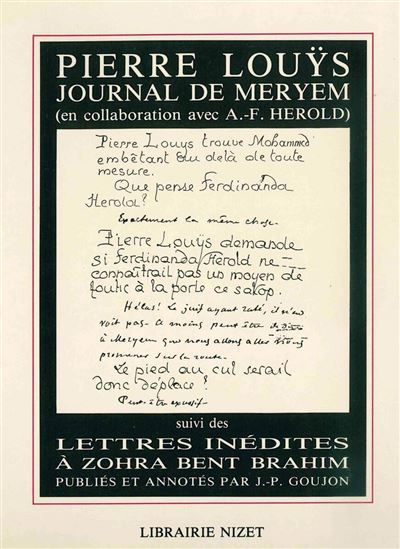 Journal de Meryem (1894) - Pierre Louÿs - broché