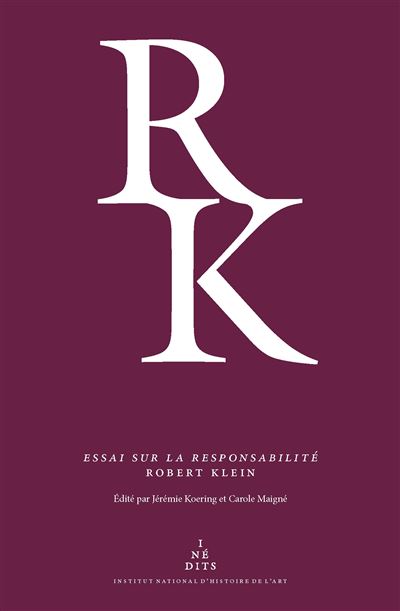 Essai sur la responsabilité - Robert Klein - broché