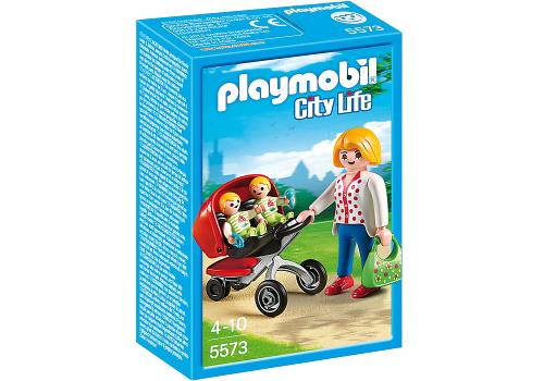 Playmobil City Life L'école 5573 Maman avec Jumeaux et Landau