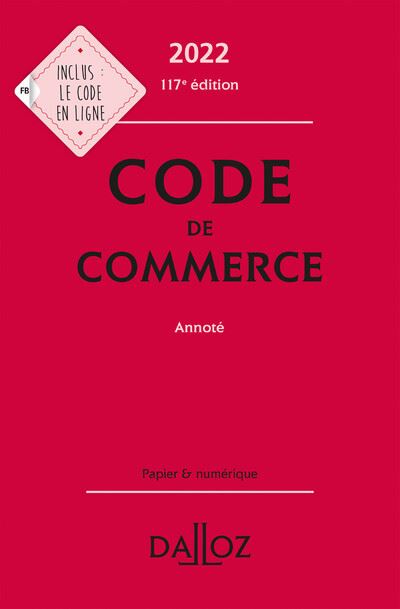 Code de commerce 2022 - Annoté. - Nicolas Rontchevsky - relié