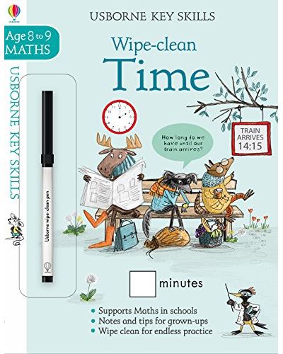 Wipe-Clean Time - Key Skills - Age 8 to 9 Maths