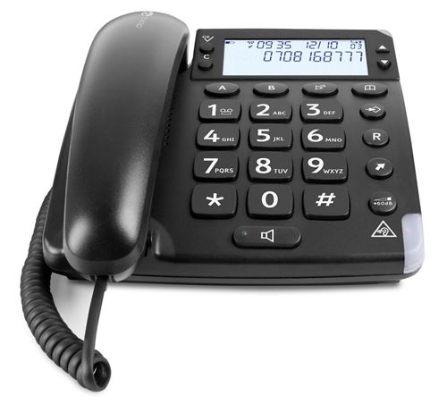 DORO Magna 4000 - Téléphone filaire avec ID d appelant/appel en instance - noir