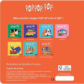 Pop Pop Pop: Mon imagier Pop-up des animaux sauvages