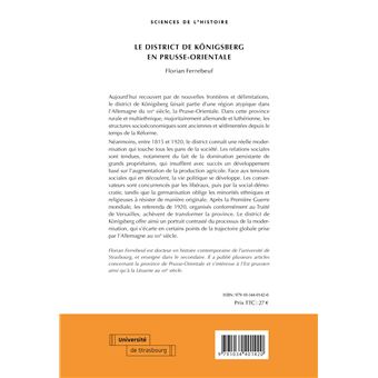 Le district de Königsberg en Prusse-Orientale