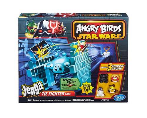 Hasbro Star Wars Angry Birds Jenga Tie Fighter Game
