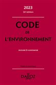 Code de l'environnement 2023 26ed - Annoté & commenté