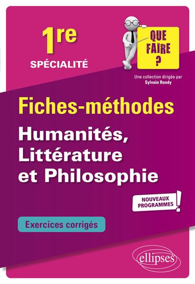 Specialites humanites litterature et philosophie 1re nouv.pr