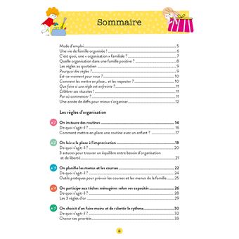Les règles positives de l'organisation en famille