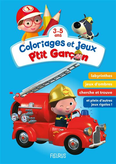 Coloriages et jeux P'tit garçon - Nathalie Bélineau - broché