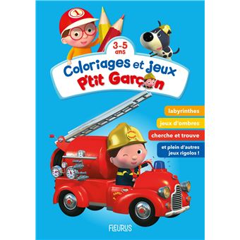 Coloriages et jeux P'tit garçon (bleu)