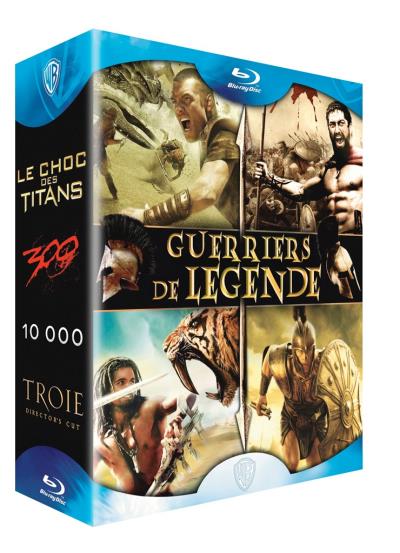 Le Choc des Titans - 300 - 10 000 - Troie - Coffret Blu-Ray