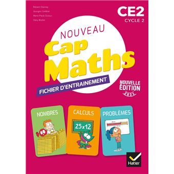 CAP Maths CE2 - Éd. 2021 - fichier entrainement + Cahier géométrie + livret problèmes