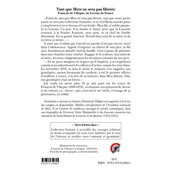 Tant que Metz ne sera pas libérée