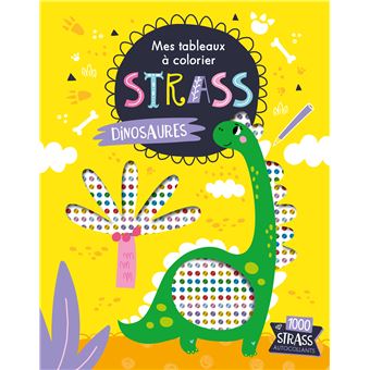 Mes tableaux à colorier strass - dinosaures