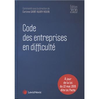 Code des entreprises en difficulté 2020