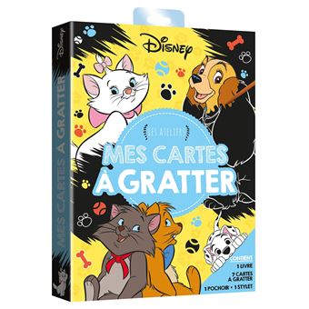 DISNEY - Pochette Les Ateliers - Mes cartes à gratter - Chats et Chiens