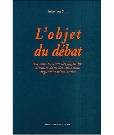 Objet du débat (L') - Frédérique Sitri - broché