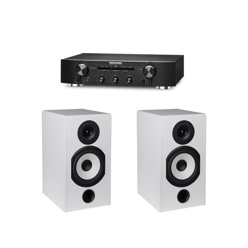 Amplificateur Marantz PM5005/N1SG Noir + Paire d'enceintes bibliothèque Cabasse Antigua MT32/2 Blanc