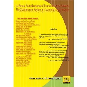 La Revue Subsaharienne d’Economie et de Finance - 1