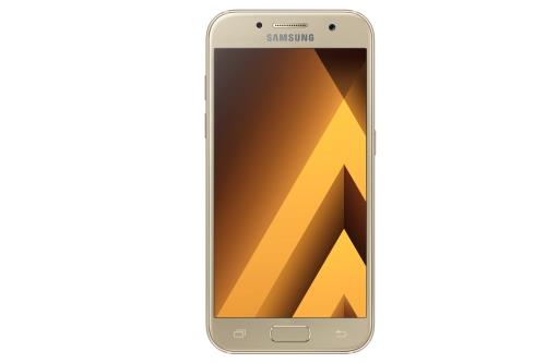 Samsung Galaxy A3 (2017) - 4G smartphone - RAM 2 Go / Mémoire interne 16 Go - microSD slot - écran OEL - 4.7 - 1280 x 720 pixels - rear camera 13 MP - front camera 8 MP - sable doré
