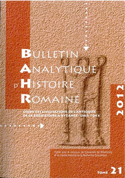 Bulletin analytique d'histoire romaine
