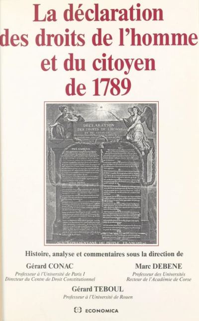 Declaration Des Droits De L Homme Et Du Citoyen De 1789 La Broché