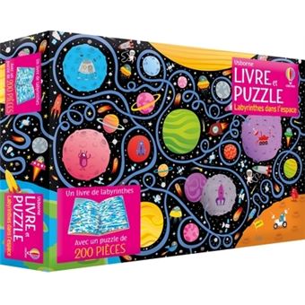 Labyrinthes dans l'espace - Coffret livre et puzzle