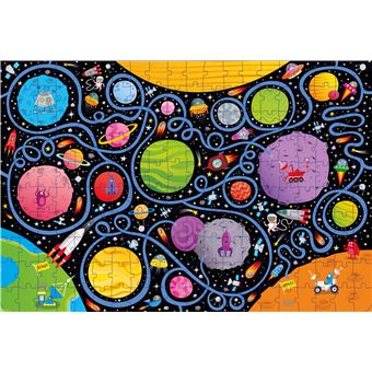 Labyrinthes dans l'espace - Coffret livre et puzzle