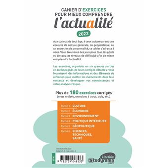 Cahier d'exercices pour mieux comprendre l'actualité