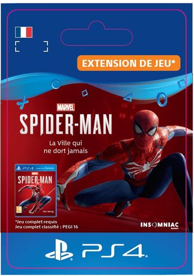 Code de téléchargement Marvel's Spider-Man La Ville qui ne dort jamais PS4