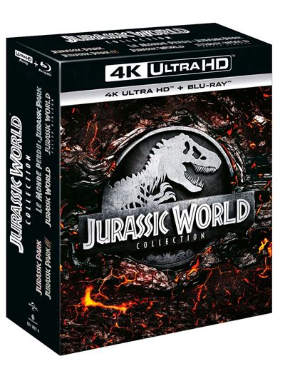 Jurassic Park Jurassic World Collection L'intégrale 1 à 5 Blu-ray 4K Ultra  HD - Blu-ray 4K - Steven Spielberg - Joe Johnston - Colin Trevorrow - Sam  Neill - Dern : toutes