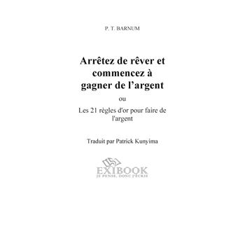 Arrêtez de rêver et commencez à gagner de l'argent