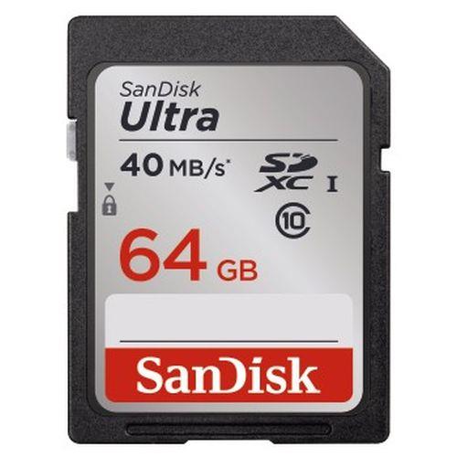 Carte Mémoire Sandisk Ultra SDXC, 64 GO