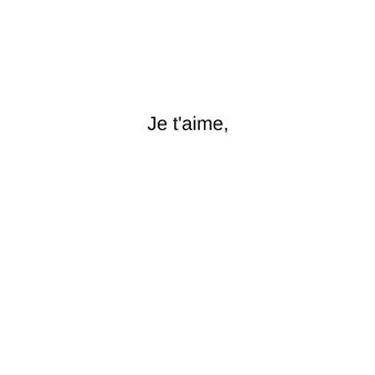 Le livre des Je t'aime