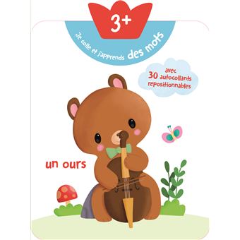 3+ Je colle et j'apprends des mots - ours