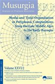 Modal and Tonal Organisation in Polyphonic Compositions from the Late Middle Ages to the Early Baroque
