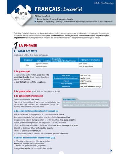 Français : l'essentiel