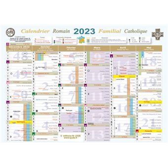 Grand calendrier familial catholique 2023