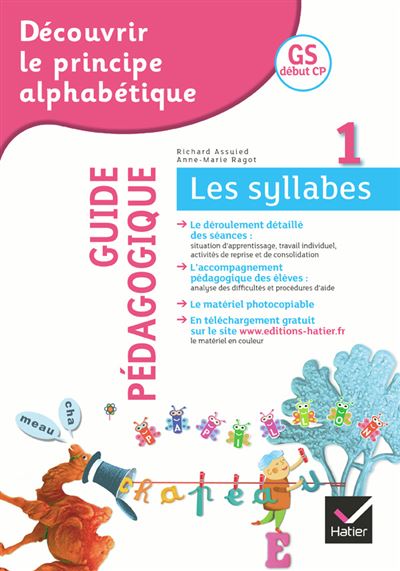 Découvrir le principe alphabétique GS/CP - Cahier 1 : Guide pédagogique du cahier 1 Les syllabes